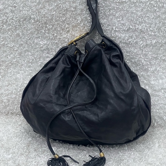 Gucci Leather Hobo Drawstring Shoulder Bag - Picture 1 of 14